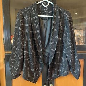 Torrid Black Plaid Blazer size 2